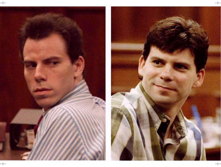 
Os irmãos Erik e Lyle Menendez, condenados em 20 de março de 1996 pelo assassinato em primeiro grau de seus pais em Beverly Hills
REUTERS/HO  SN