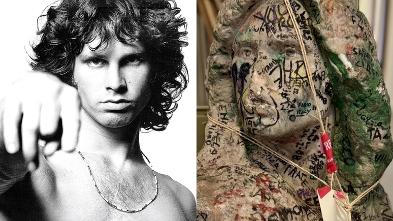 Busto do túmulo de Jim Morrison é encontrado 'por acaso' pela polícia francesa