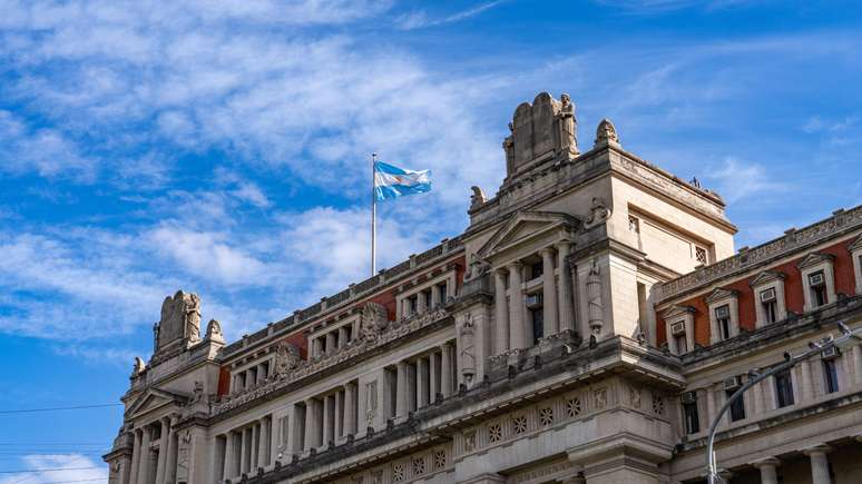O Palácio dos Tribunais ou Palácio da Justiça no bairro de San Nicolás, em Buenos Aires, Argentina.