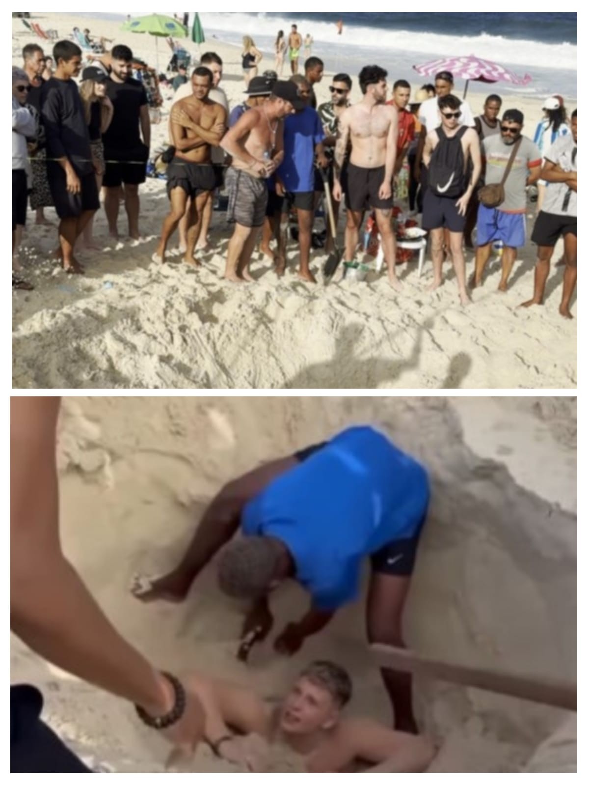 ‘Pensei que fosse morrer’, diz turista que ficou preso por mais de 3 horas em buraco na praia de Copacabana | Rio de Janeiro